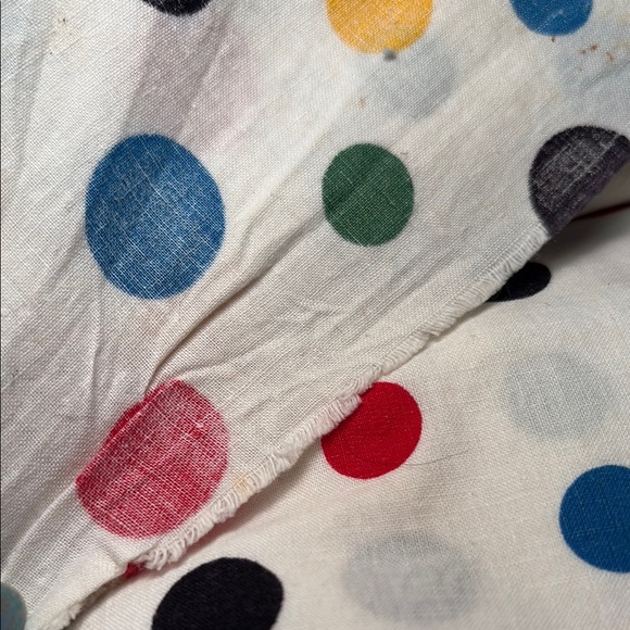 Vintage cotton quilt Colorful Polka Dot‎ Fabric 35 x 50 100 - Picture 3 of 4